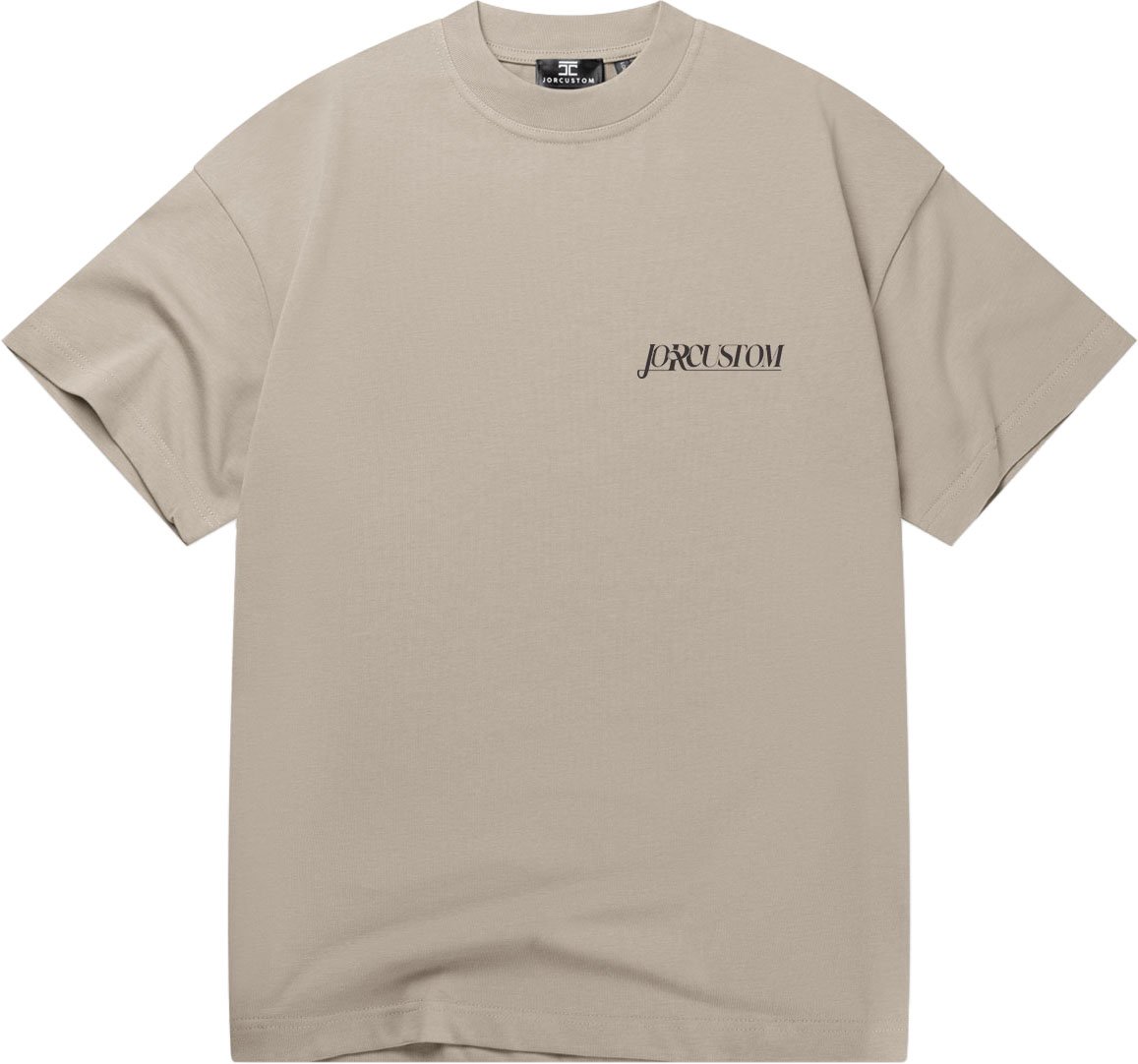 JORCUSTOM Script Loose Fit T-Shirt Taupe Taupe