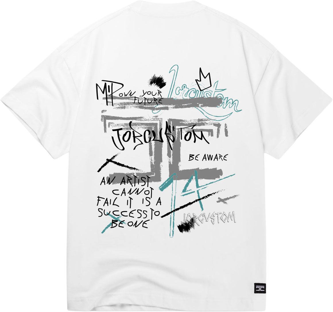 JORCUSTOM Artist Loose Fit T-Shirt White Wit