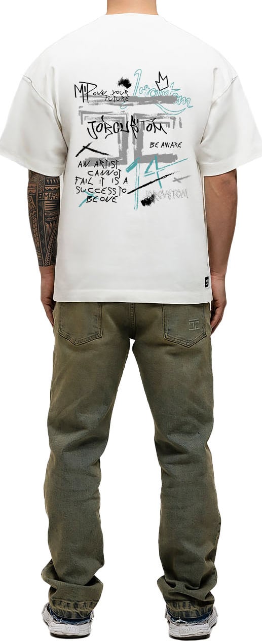 JORCUSTOM Artist Loose Fit T-Shirt White Wit