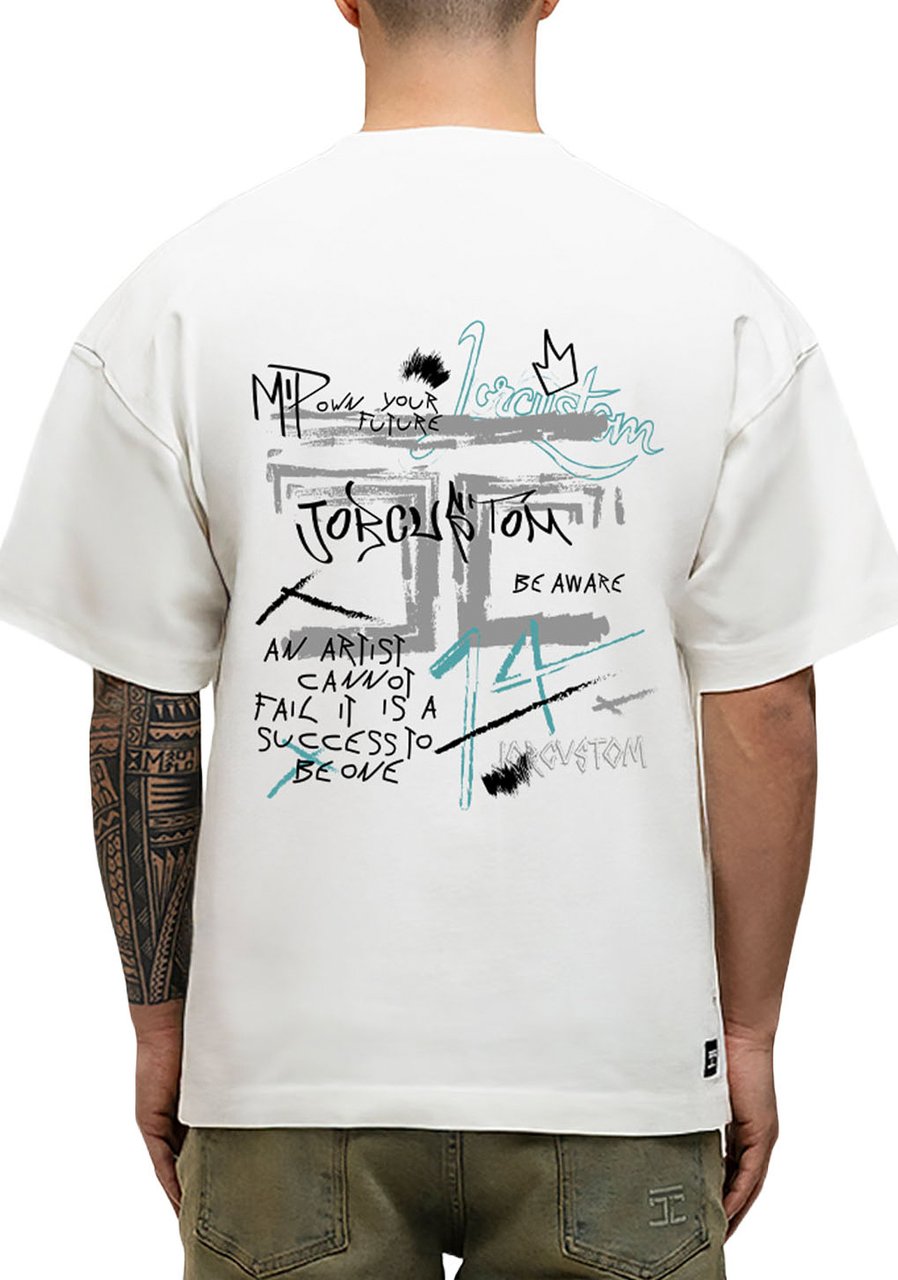 JORCUSTOM Artist Loose Fit T-Shirt White Wit