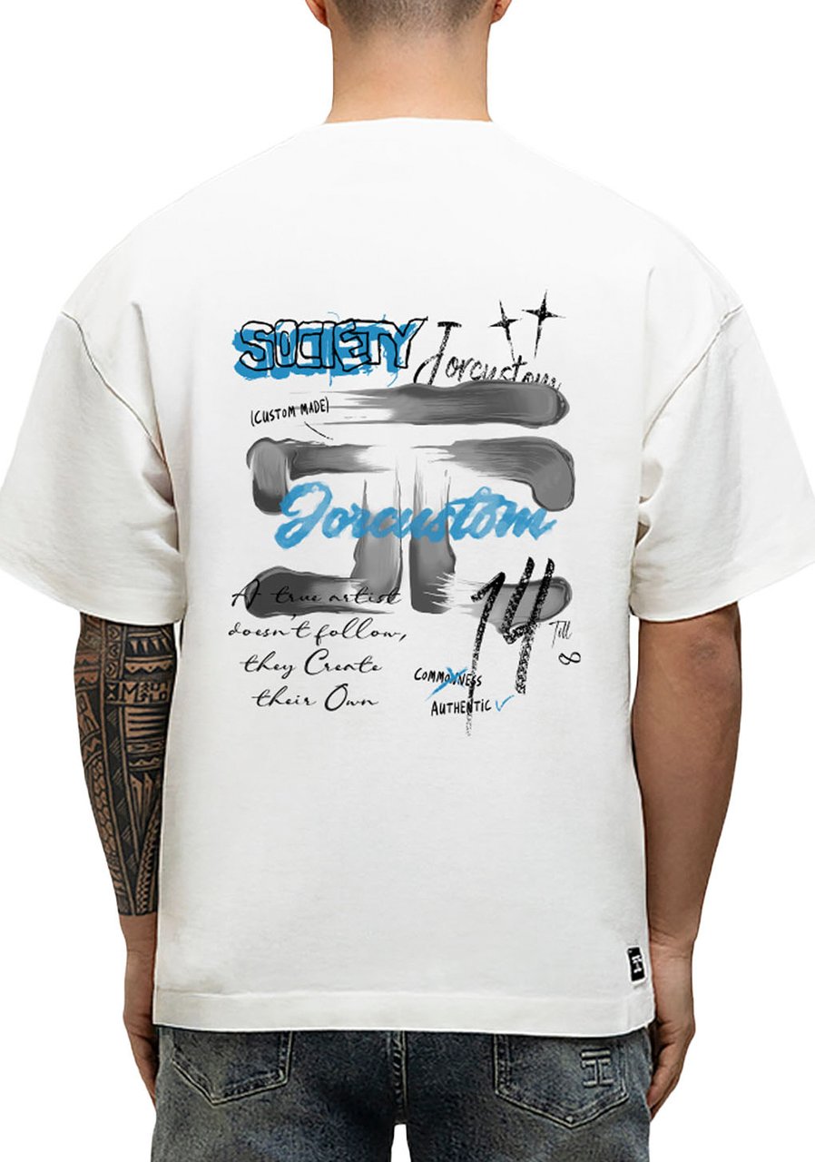 JORCUSTOM ArtistTwo Loose Fit T-Shirt White Wit