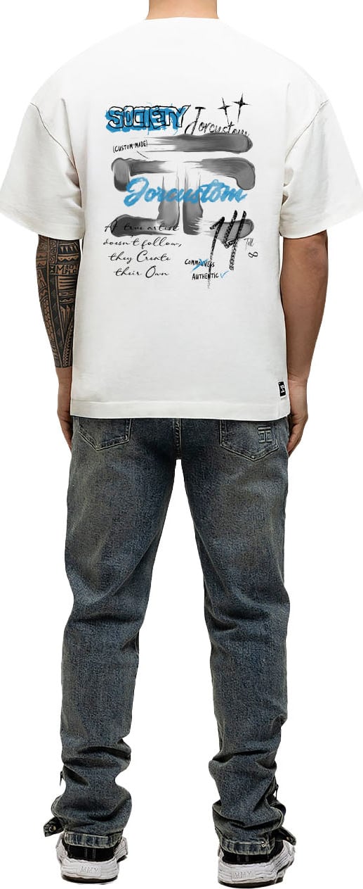 JORCUSTOM ArtistTwo Loose Fit T-Shirt White Wit
