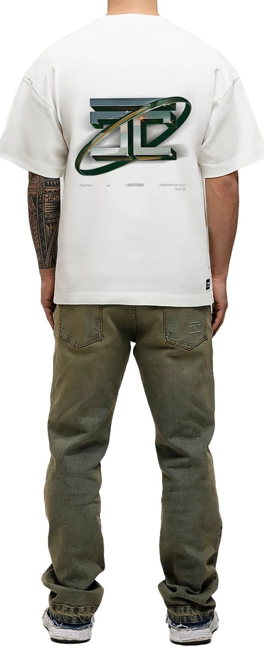 JORCUSTOM PoetryIn Loose Fit T-Shirt White Wit