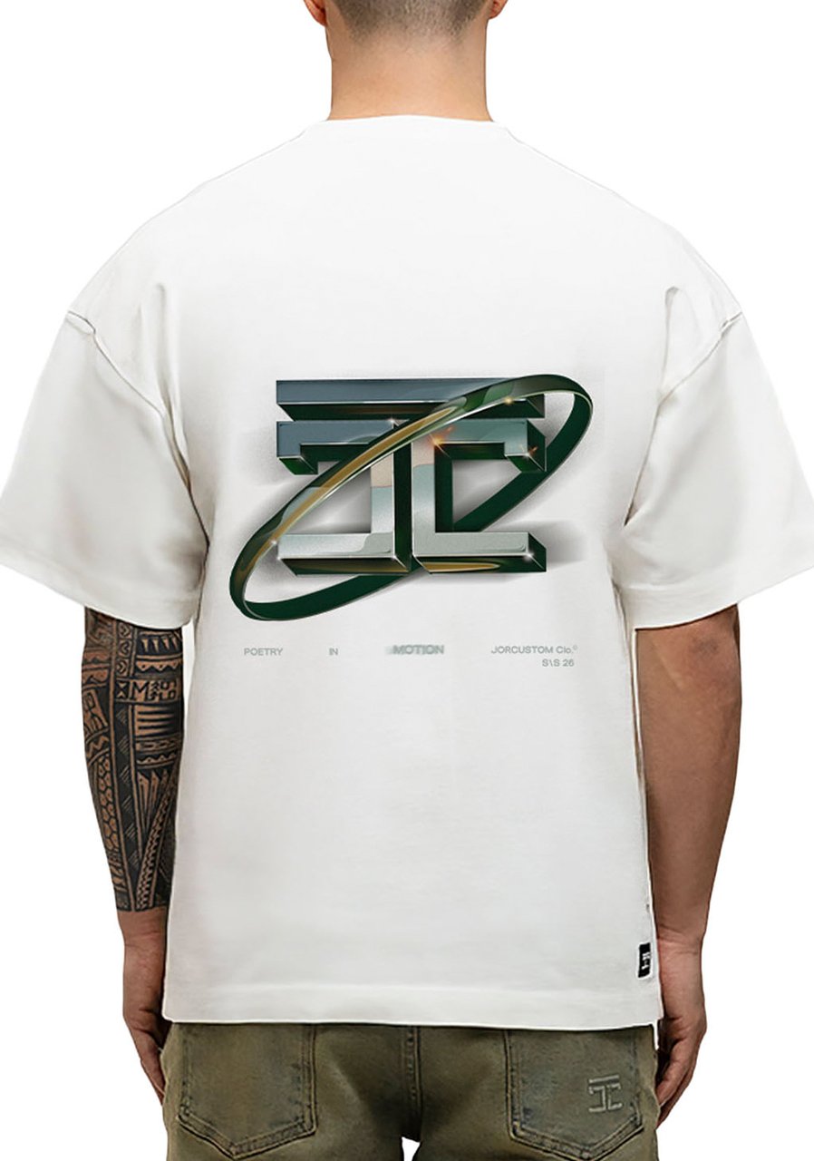 JORCUSTOM PoetryIn Loose Fit T-Shirt White Wit