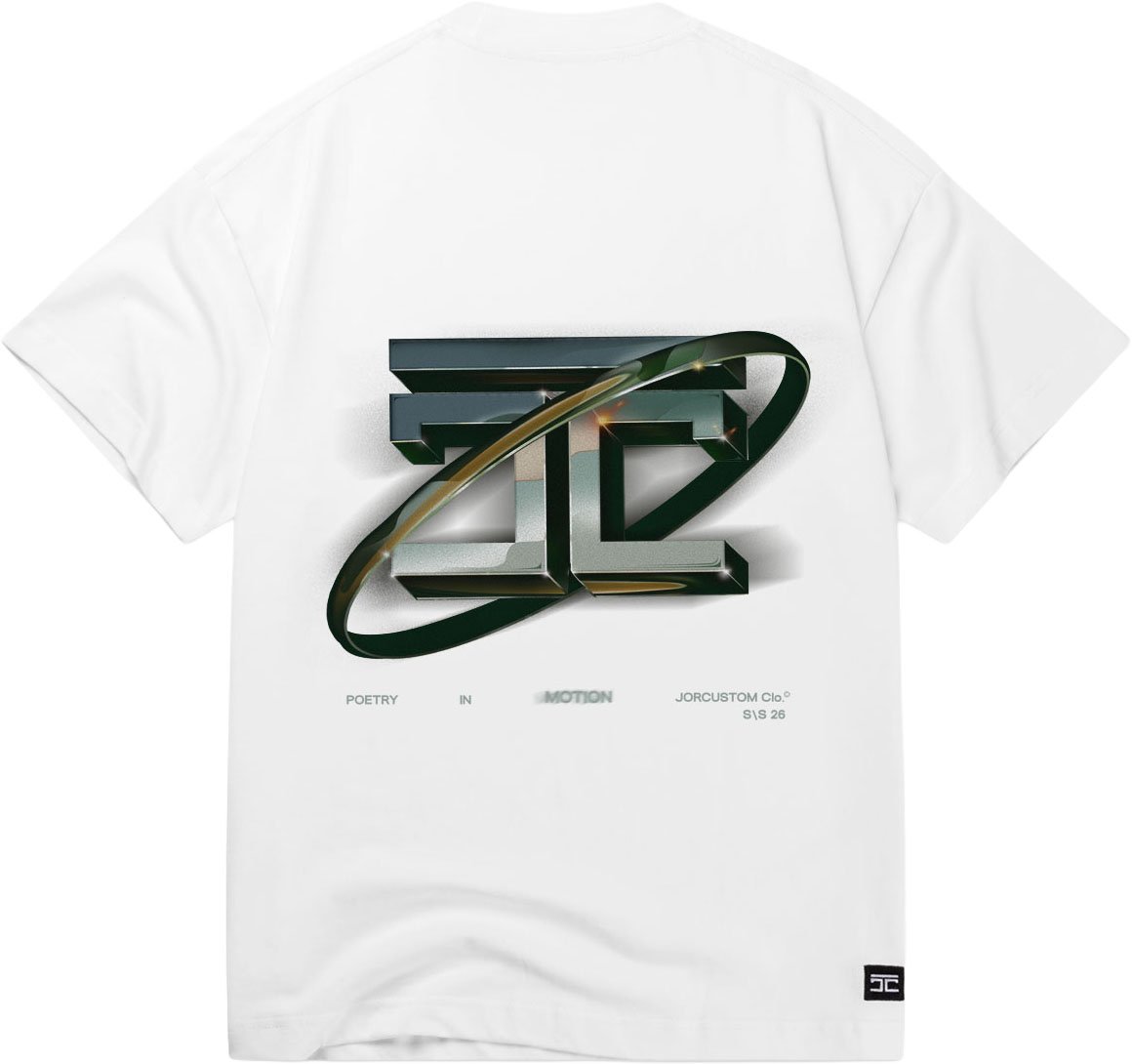 JORCUSTOM PoetryIn Loose Fit T-Shirt White Wit