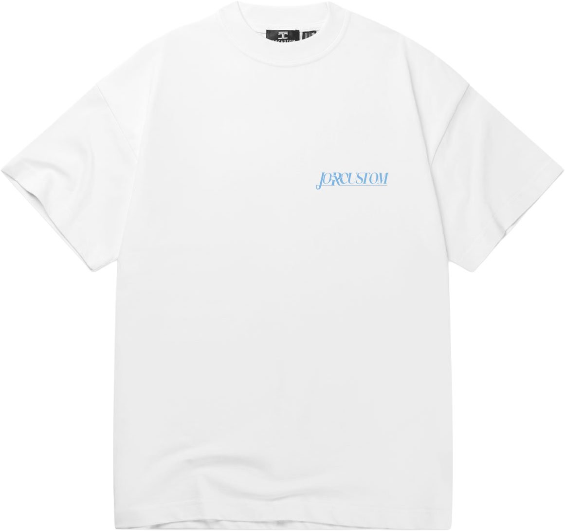 JORCUSTOM Script Loose Fit T-Shirt White Wit