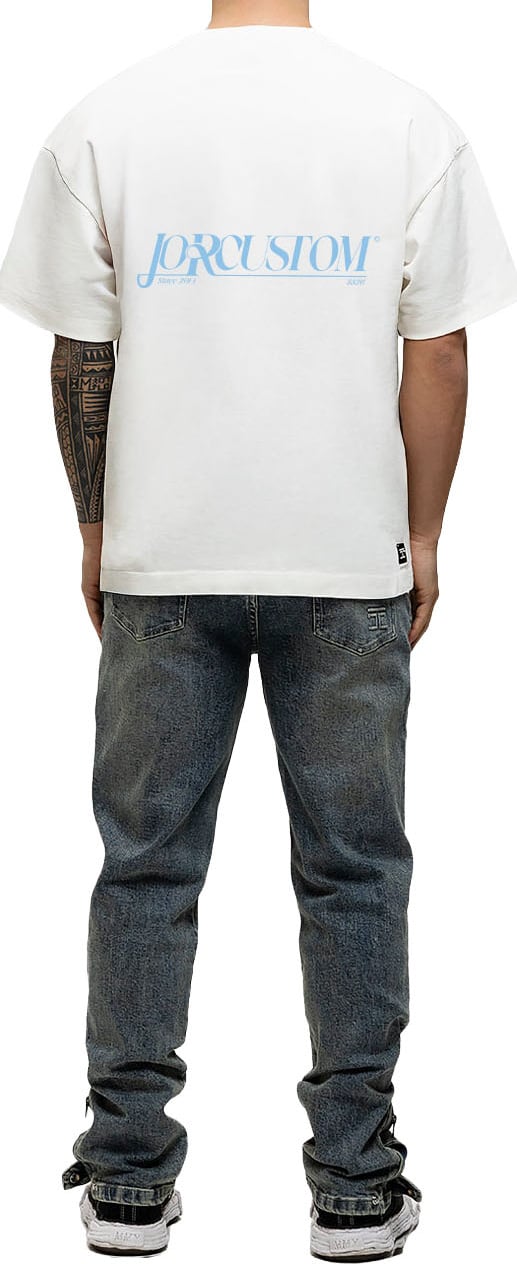 JORCUSTOM Script Loose Fit T-Shirt White Wit