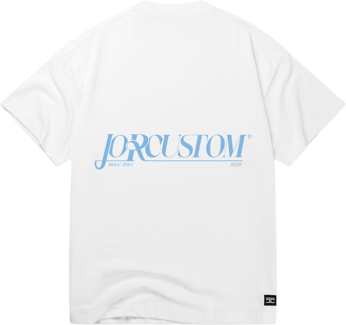 JORCUSTOM Script Loose Fit T-Shirt White Wit