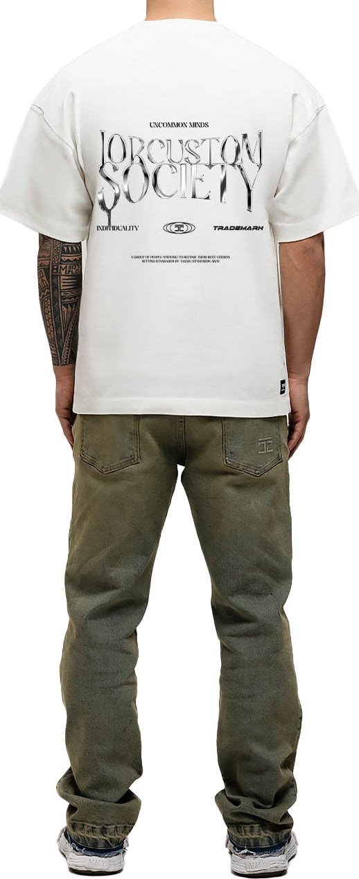 JORCUSTOM Uncommon Loose Fit T-Shirt White Wit