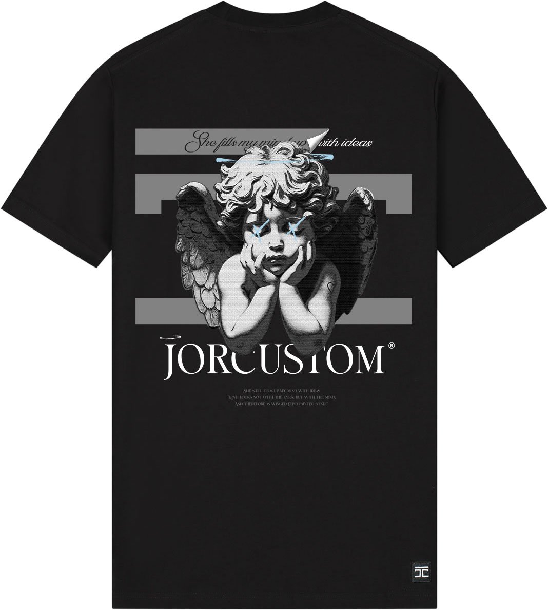 JORCUSTOM AngelTwo Slim Fit T-Shirt Black Zwart