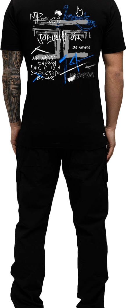 JORCUSTOM Artist Slim Fit T-Shirt Black Zwart