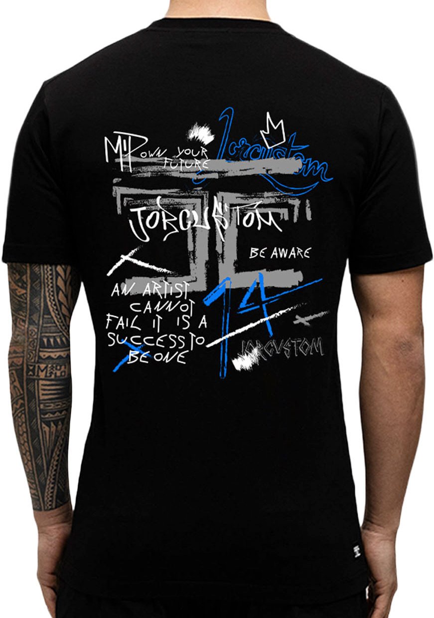 JORCUSTOM Artist Slim Fit T-Shirt Black Zwart