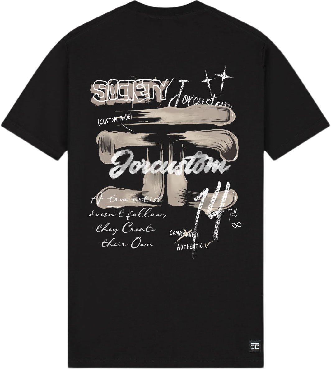 JORCUSTOM ArtistTwo Slim Fit T-Shirt Black Zwart