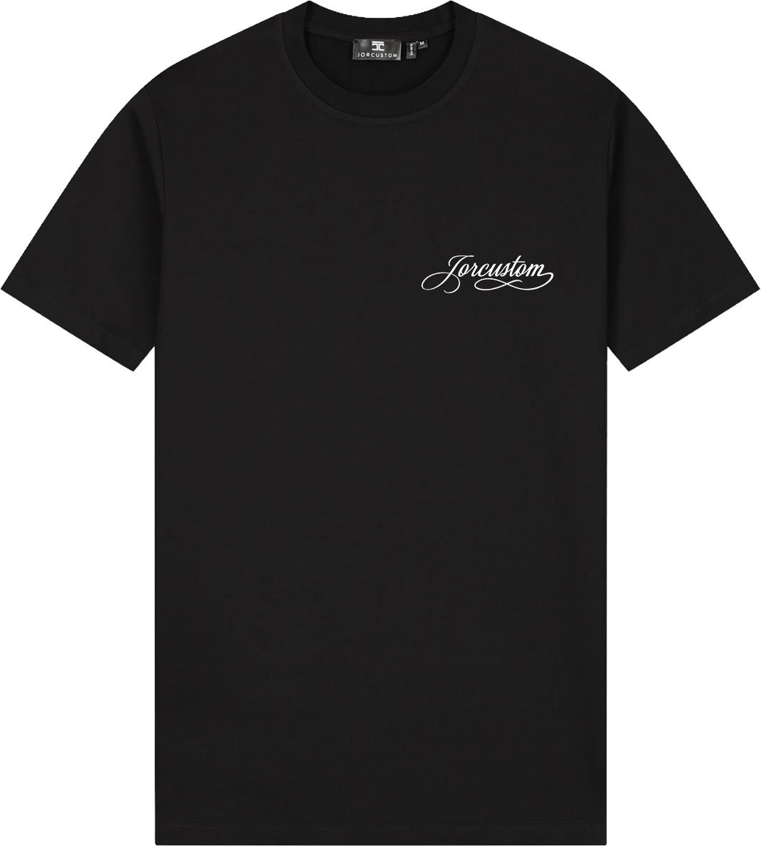 JORCUSTOM Handscri Slim Fit T-Shirt Black Zwart