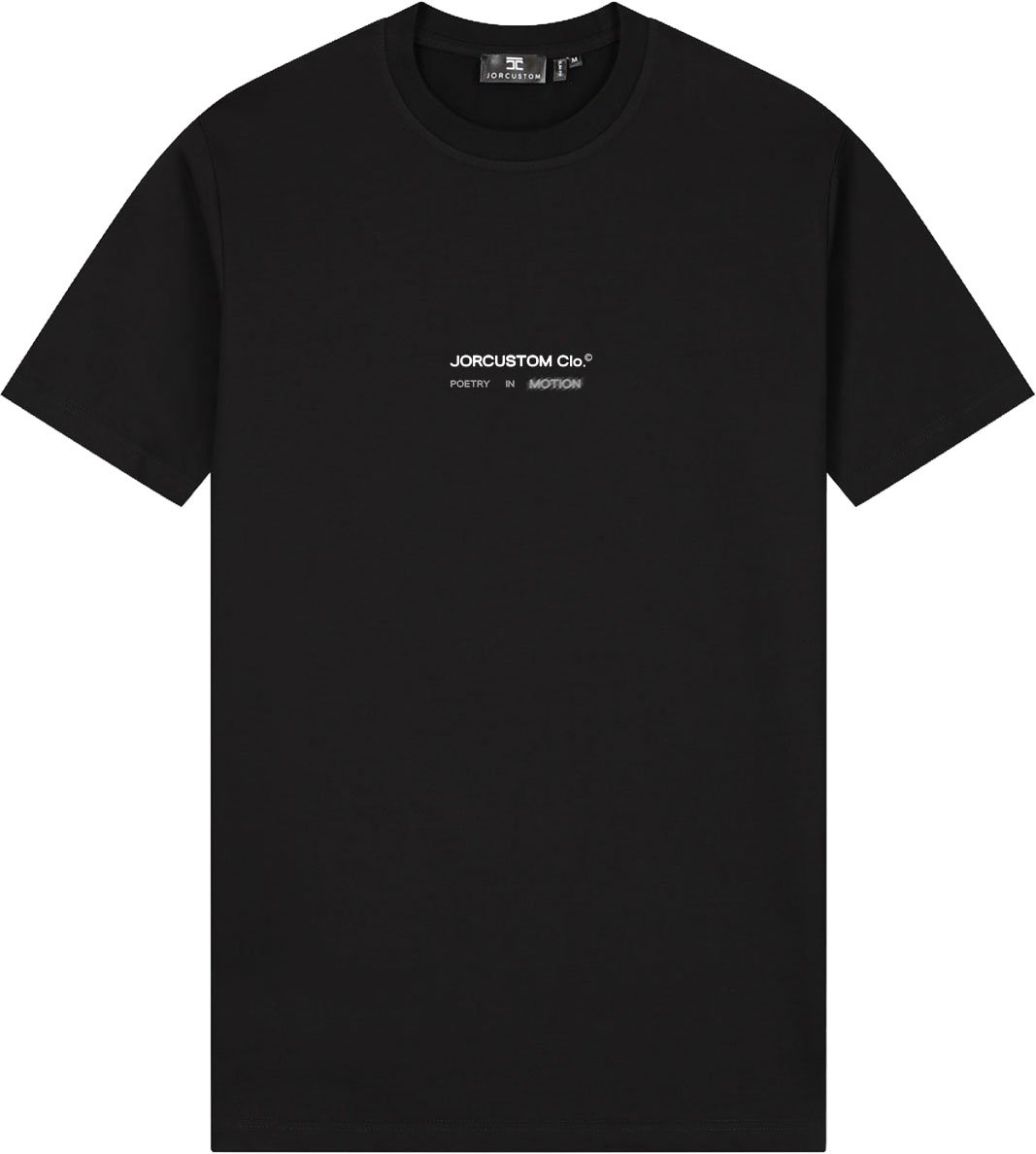 JORCUSTOM PoetryIn Slim Fit T-Shirt Black Zwart