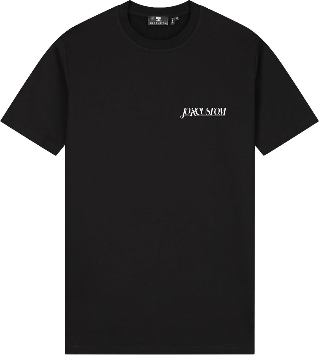 JORCUSTOM Script Slim Fit T-Shirt Black Zwart