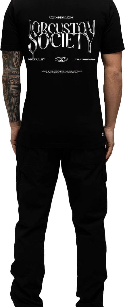 JORCUSTOM Uncommon Slim Fit T-Shirt Black Zwart