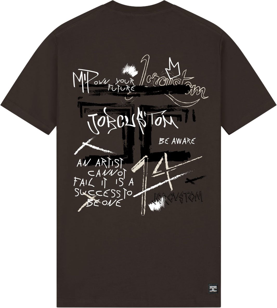 JORCUSTOM Artist Slim Fit T-Shirt Brown Bruin