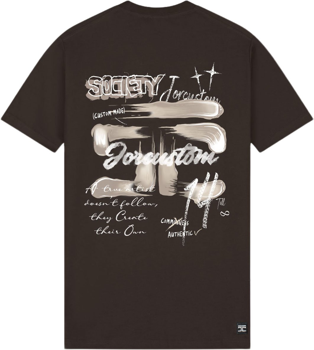 JORCUSTOM ArtistTwo Slim Fit T-Shirt Brown Bruin