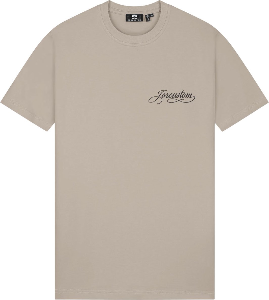 JORCUSTOM Handscri Slim Fit T-Shirt Taupe Taupe