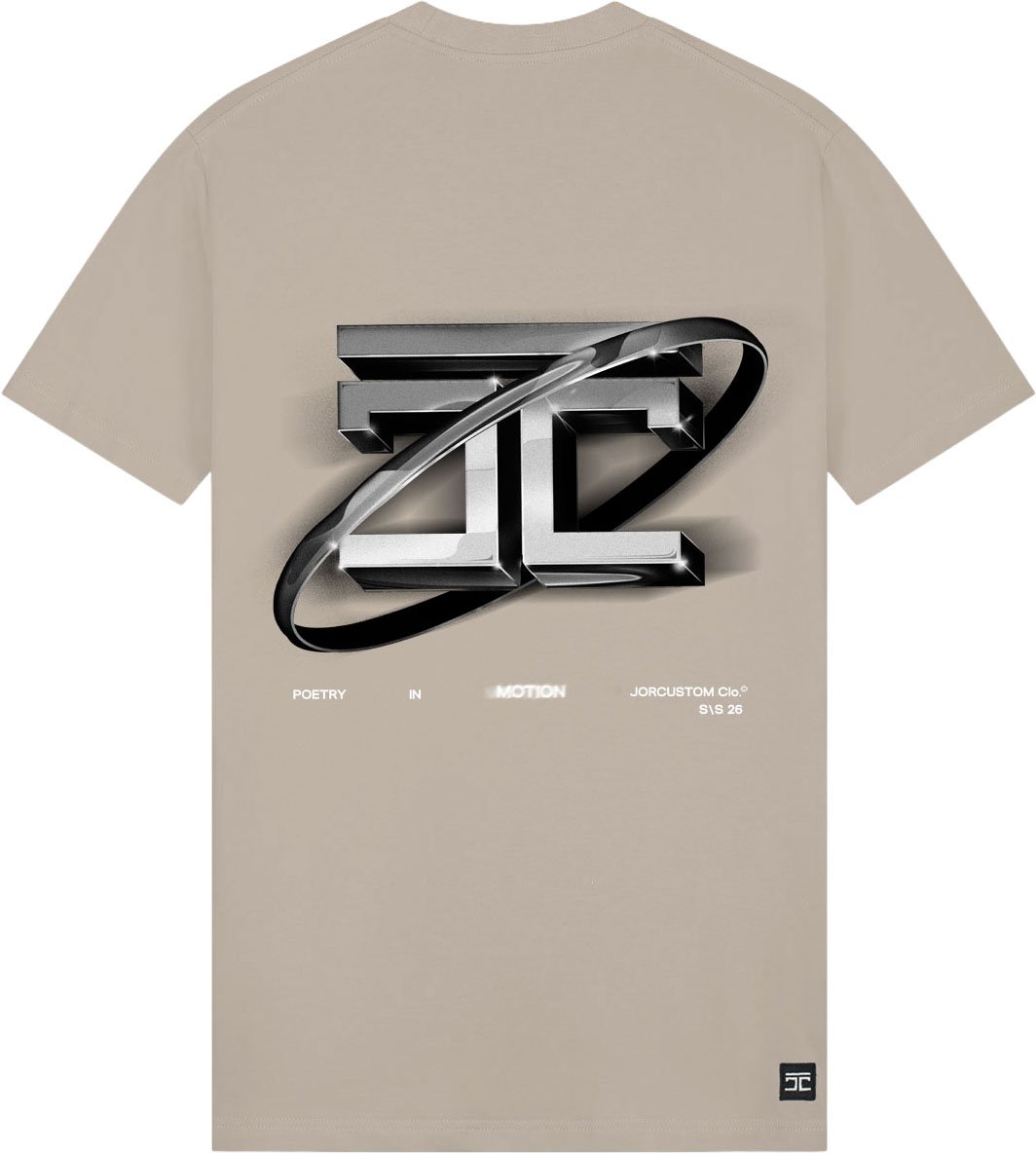 JORCUSTOM PoetryIn Slim Fit T-Shirt Taupe Taupe