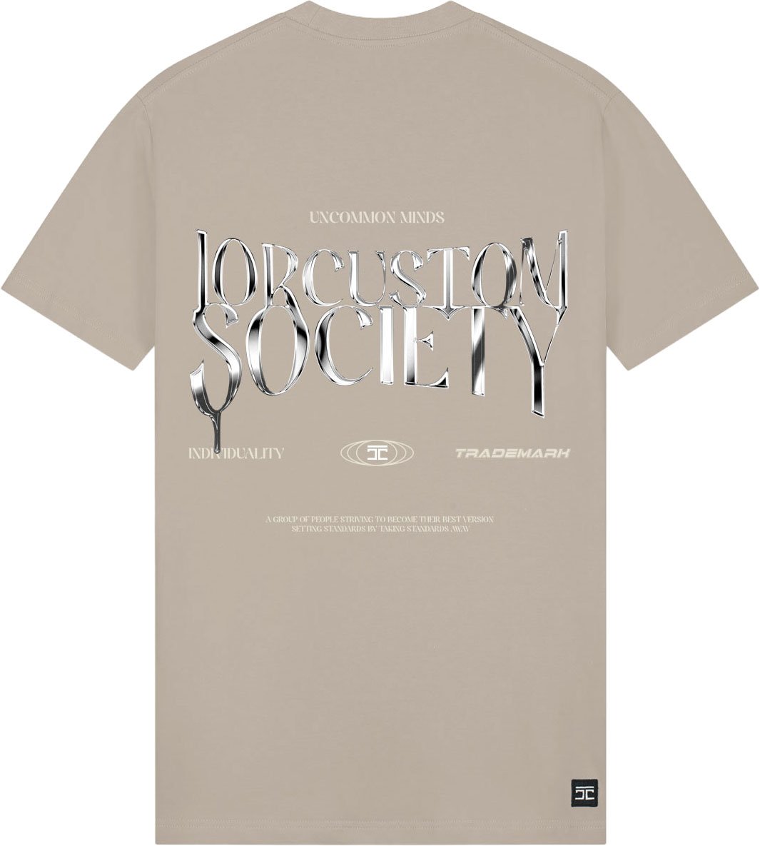 JORCUSTOM Uncommon Slim Fit T-Shirt Taupe Taupe