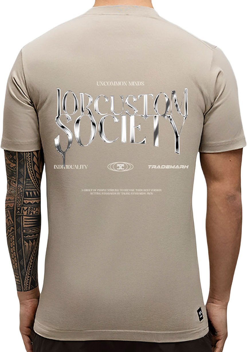 JORCUSTOM Uncommon Slim Fit T-Shirt Taupe Taupe