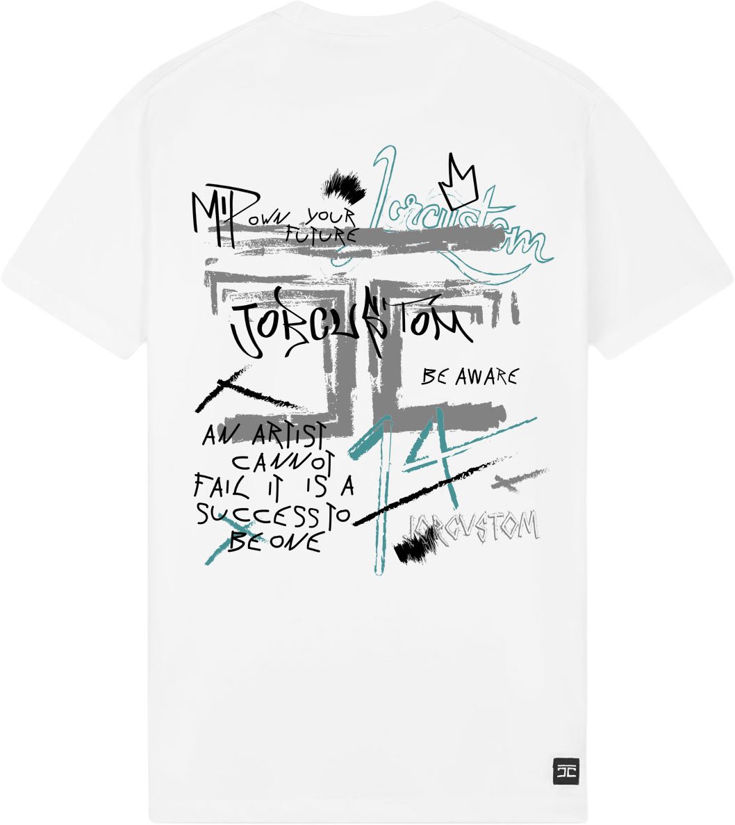 JORCUSTOM Artist Slim Fit T-Shirt White Wit