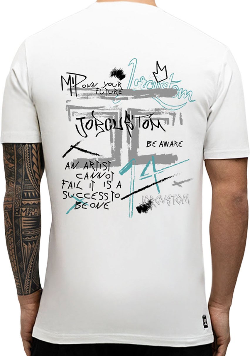 JORCUSTOM Artist Slim Fit T-Shirt White Wit