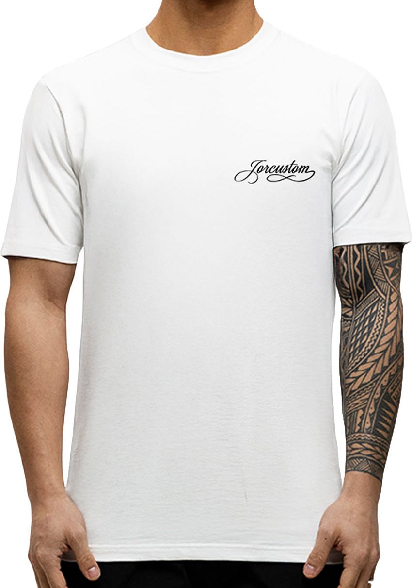 JORCUSTOM Handscri Slim Fit T-Shirt White Wit
