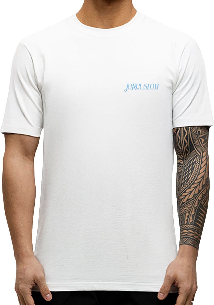 JORCUSTOM Script Slim Fit T-Shirt White Wit