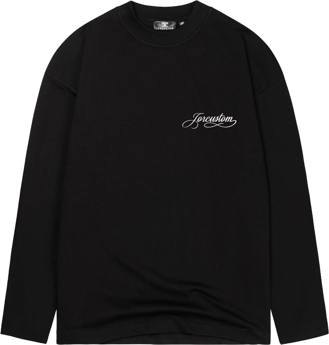 JORCUSTOM Handscri Longsleeve T-Shirt Black Zwart