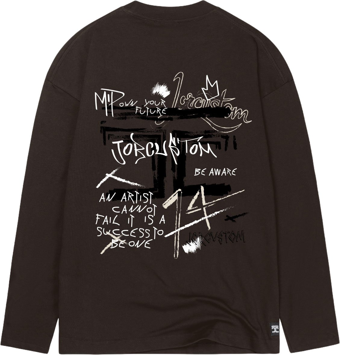 JORCUSTOM Artist Longsleeve T-Shirt Brown Bruin