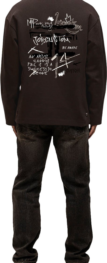 JORCUSTOM Artist Longsleeve T-Shirt Brown Bruin