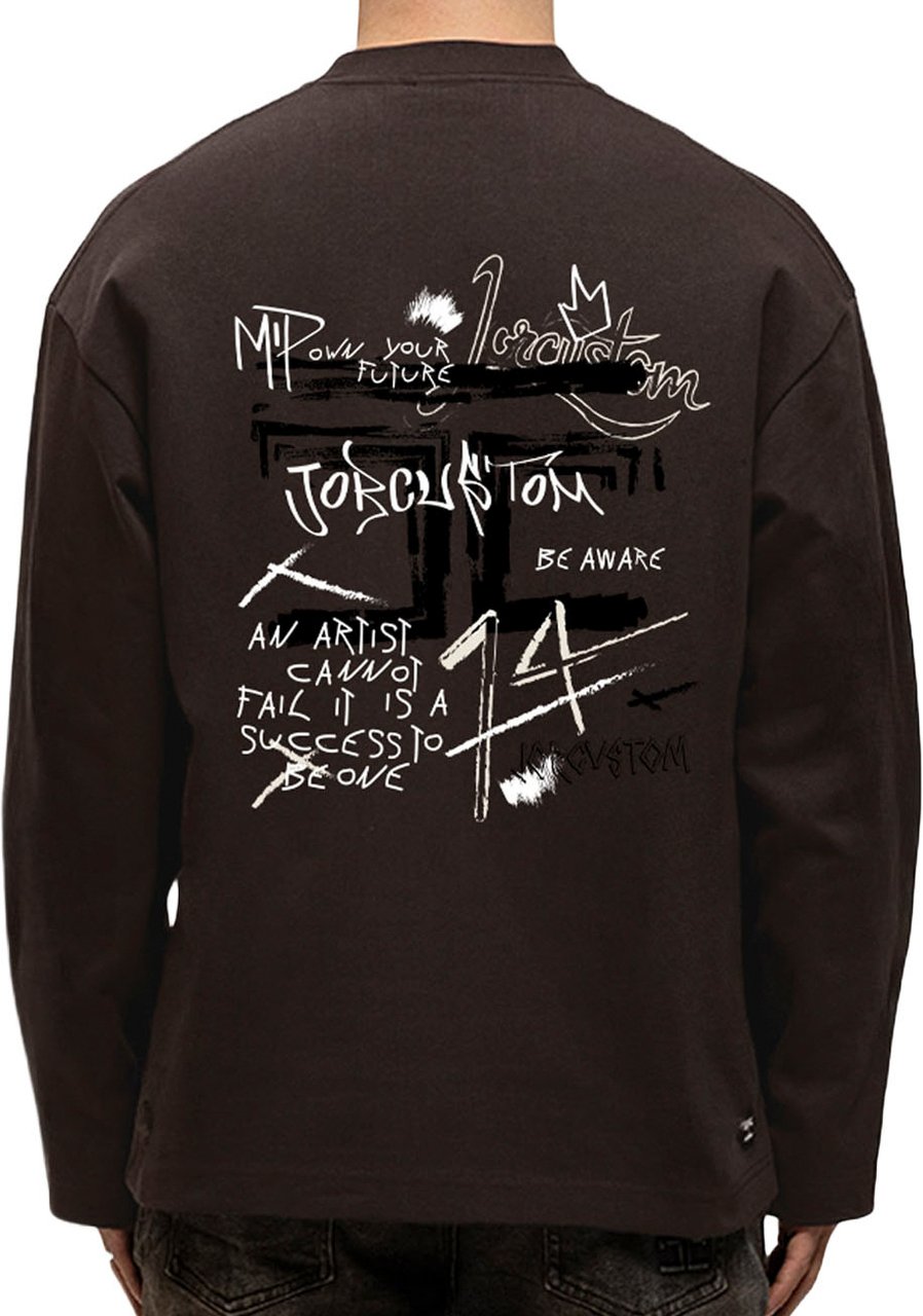 JORCUSTOM Artist Longsleeve T-Shirt Brown Bruin