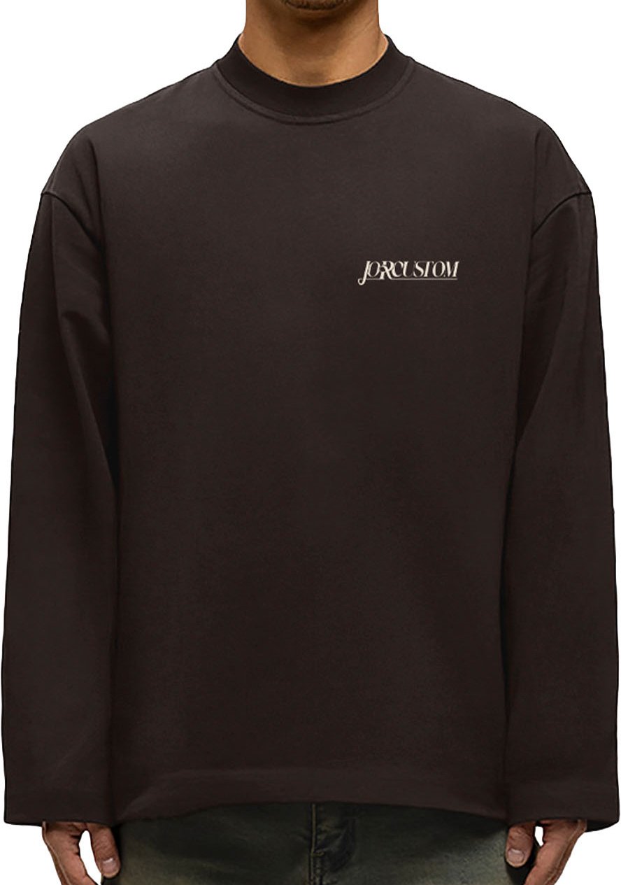 JORCUSTOM Script Longsleeve T-Shirt Brown Bruin