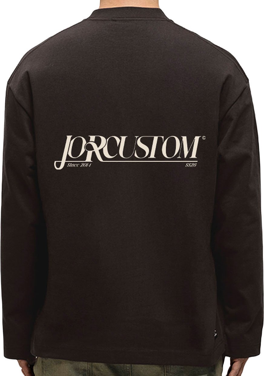 JORCUSTOM Script Longsleeve T-Shirt Brown Bruin