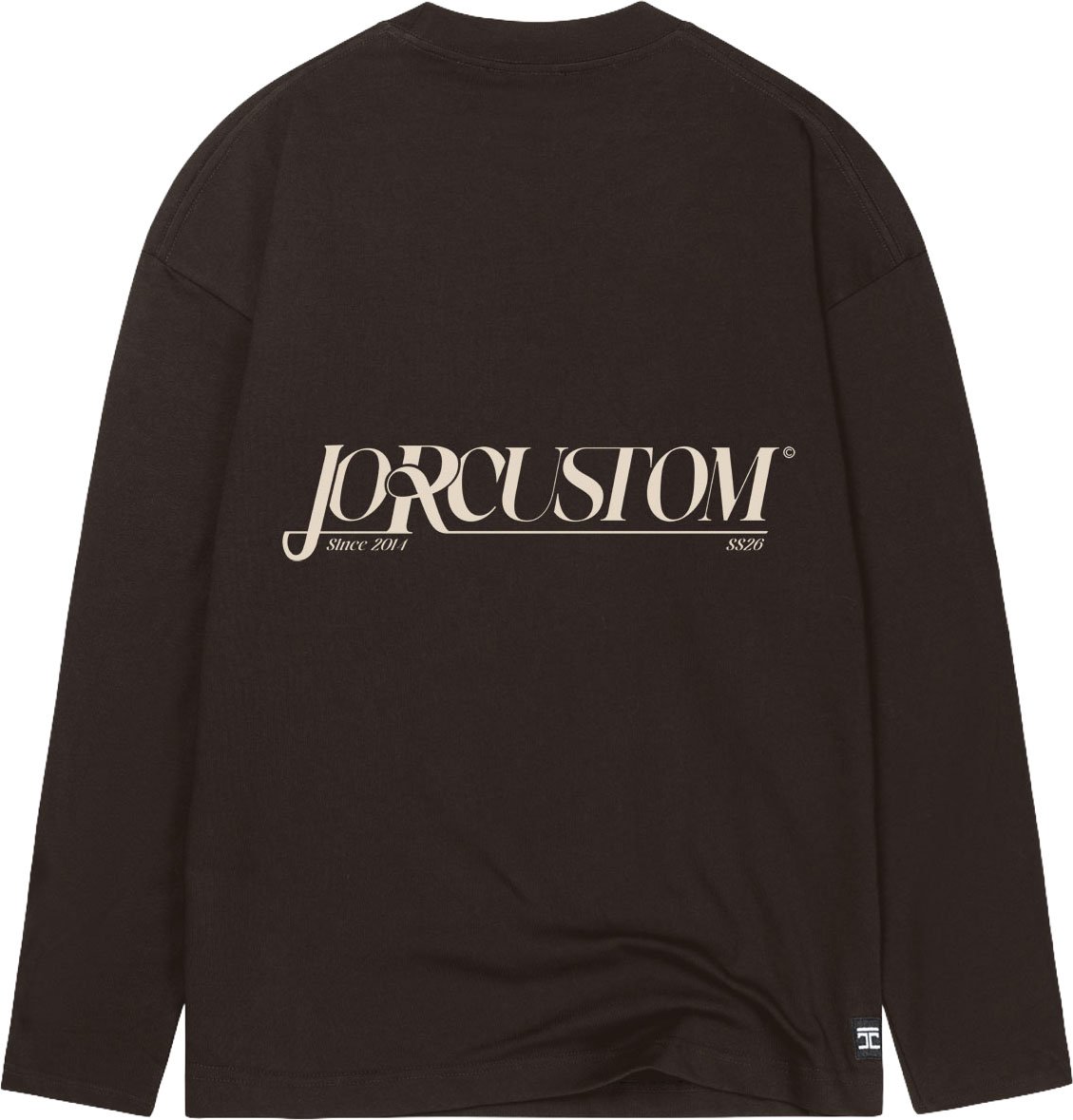 JORCUSTOM Script Longsleeve T-Shirt Brown Bruin