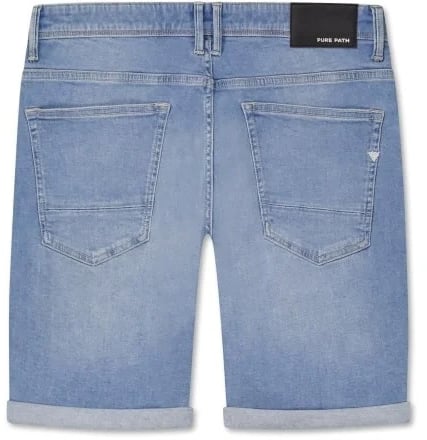 Pure Path The Steve Skinny Fit Short Blauw