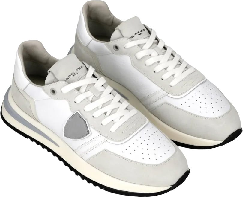 Philippe Model sneakers wit met grijs Wit