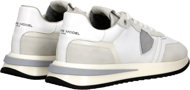 Philippe Model sneakers wit met grijs Wit