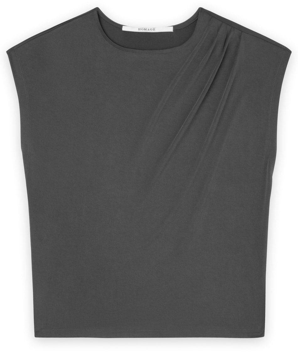Homage to Denim top grijs Grijs