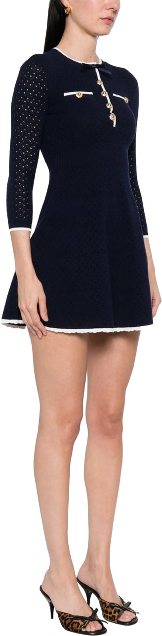Self-Portrait dress blue Blauw