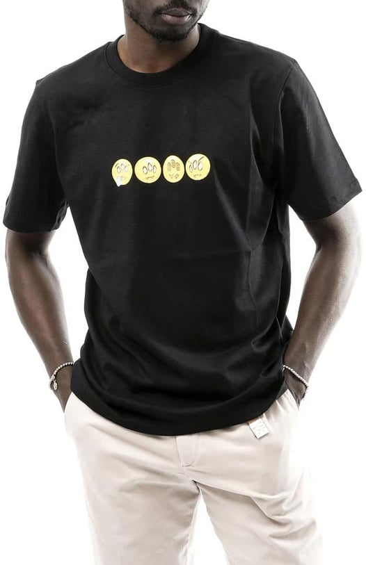 Barrow jersey t-shirt smiley zwart Zwart