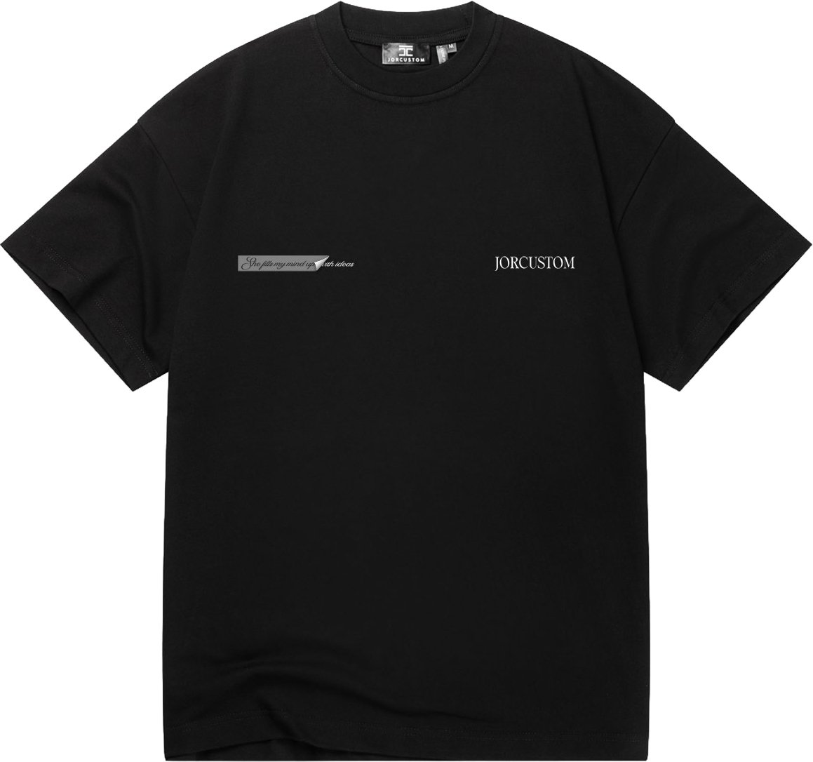 JORCUSTOM AngelTwo Loose Fit T-Shirt Black Zwart