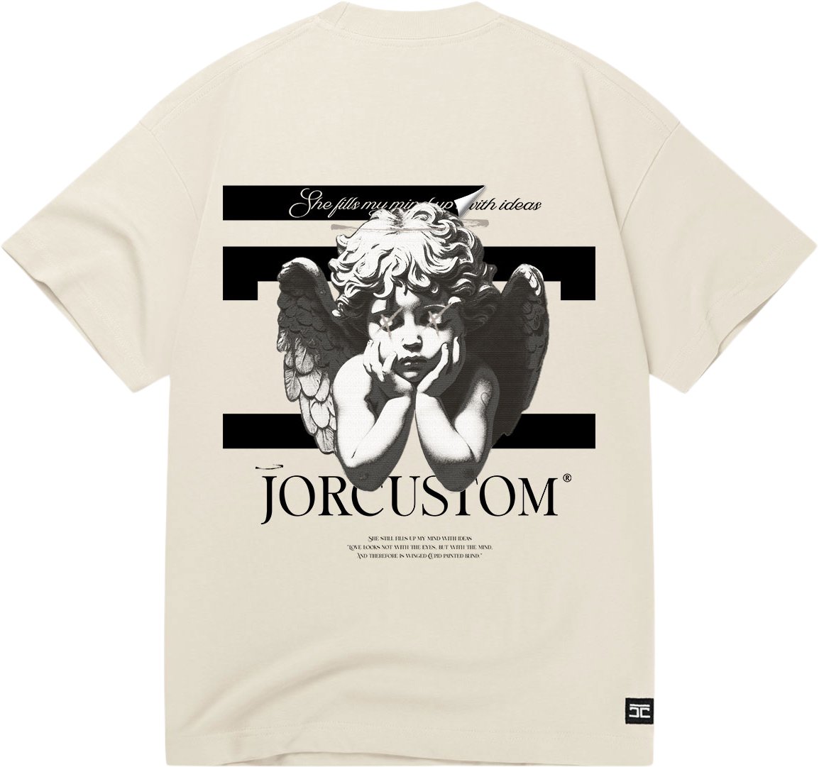 JORCUSTOM AngelTwo Loose Fit T-Shirt Creme Beige