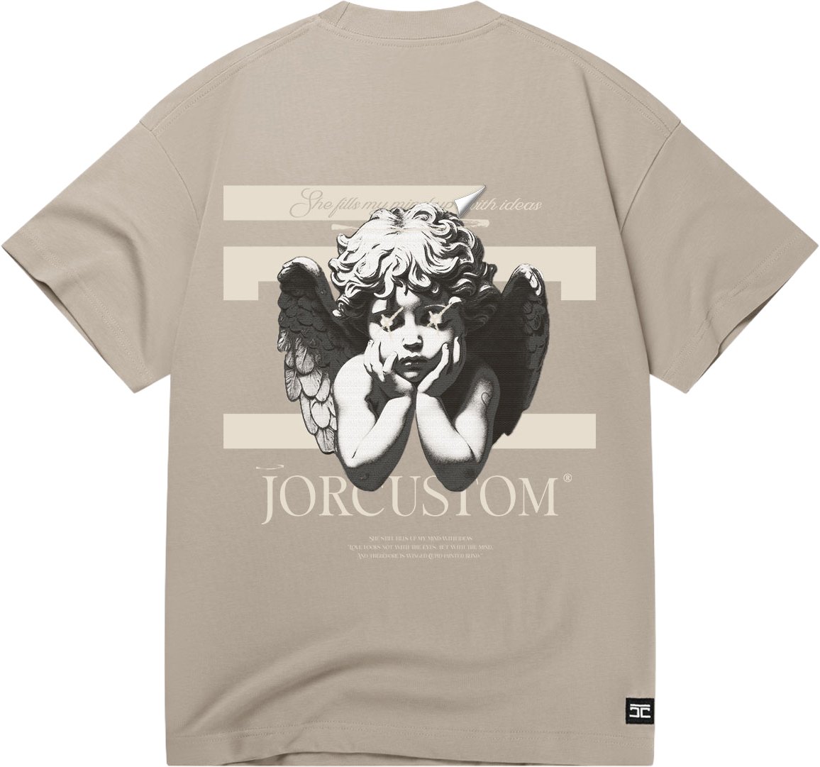 JORCUSTOM AngelTwo Loose Fit T-Shirt Taupe Taupe