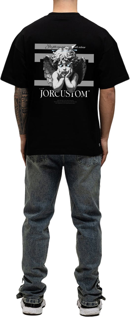 JORCUSTOM AngelTwo Slim Fit T-Shirt Black Zwart