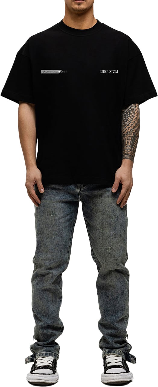 JORCUSTOM AngelTwo Slim Fit T-Shirt Black Zwart