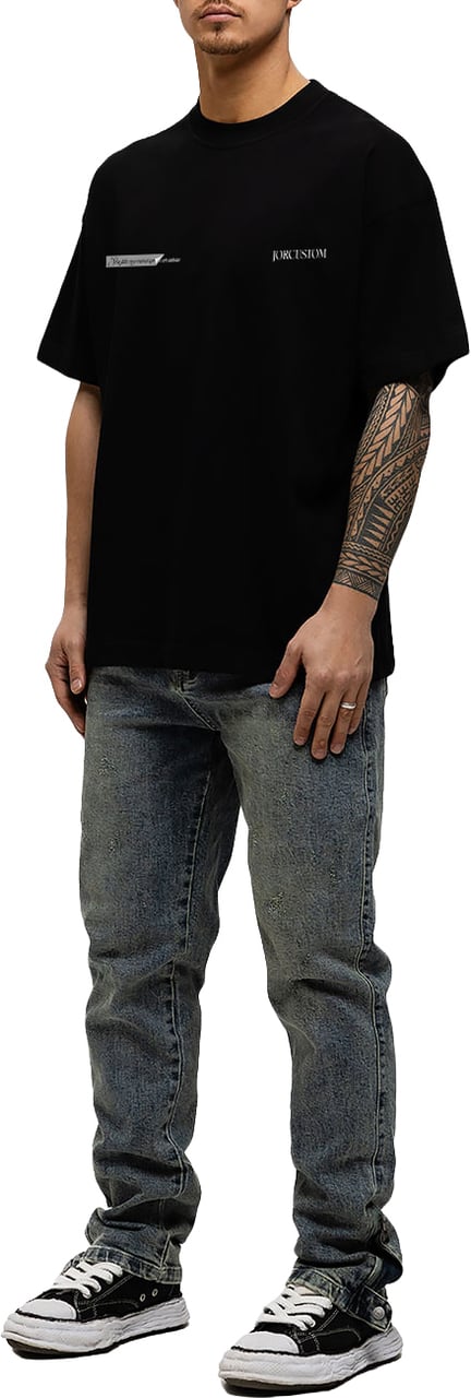 JORCUSTOM AngelTwo Slim Fit T-Shirt Black Zwart